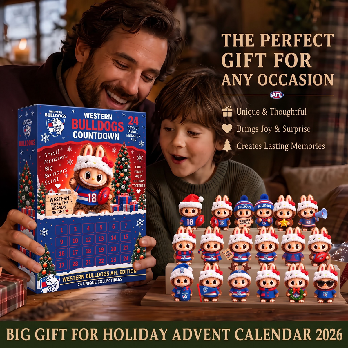 PREMIUM AFL X WB EXCLUSIVE Labubu Christmas KICKOFF 24 Days Of Advent Calendar Blink Box