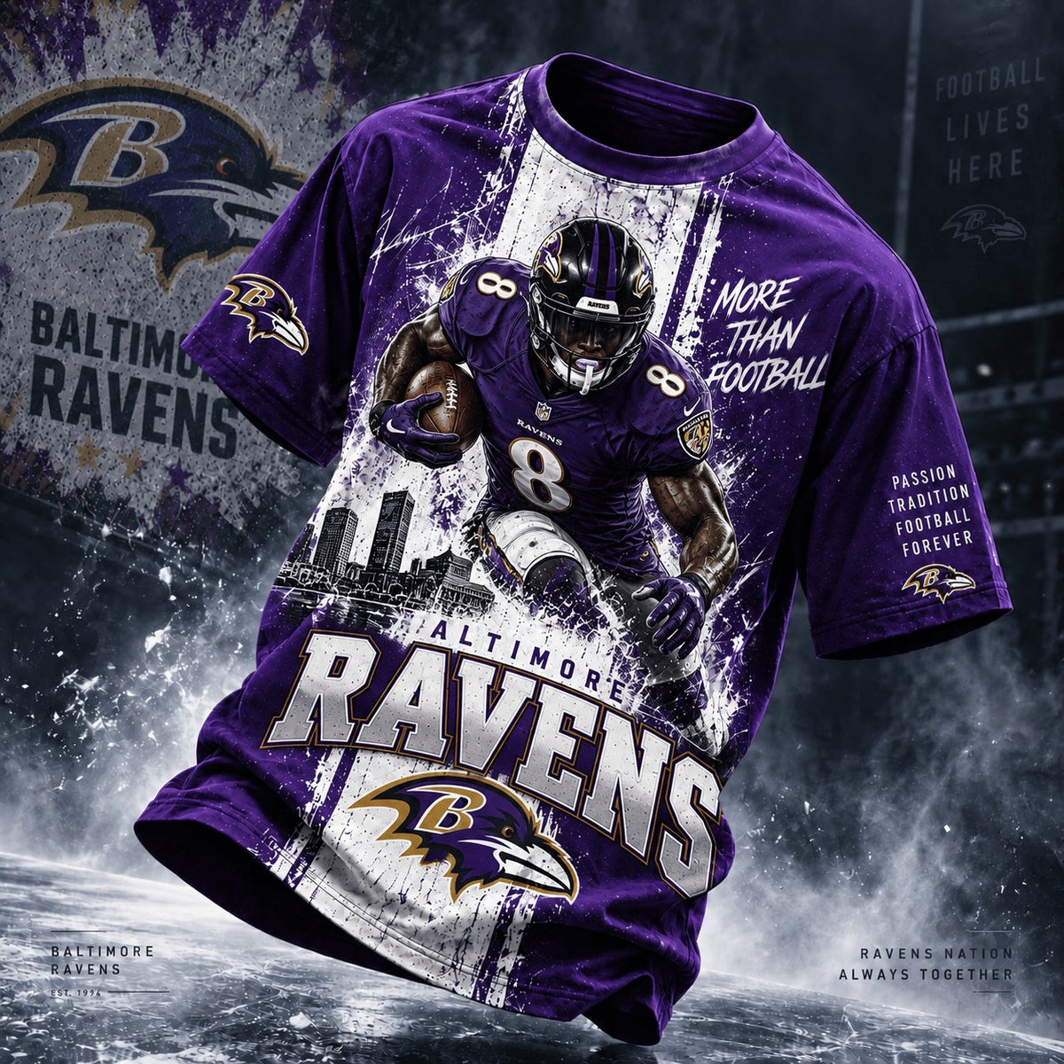 PREMIUM NFL X BAL EXCLUSIVE Ice Grit 3D Shirt For Fans Limited Edition