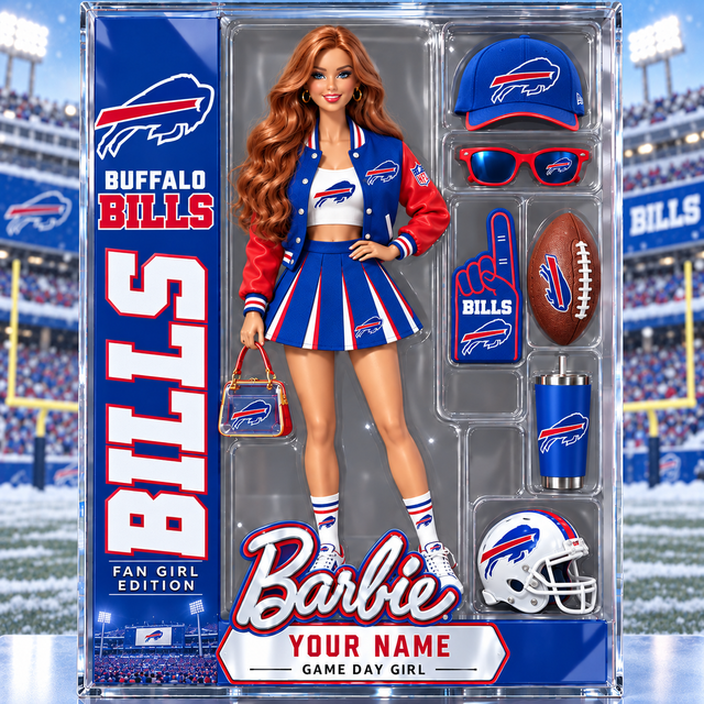 PREMIUM NFL X BB Barbie PERSONALIZED Acrylic Block Plaque Gifts For Fan - Limited Edition