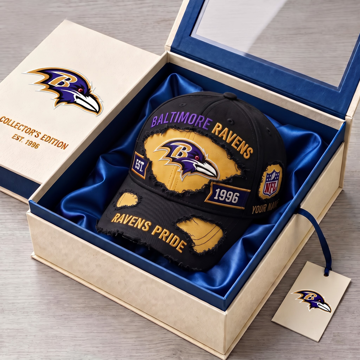 PREMIUM NFL X BR DELUXE CUSTOME NAME CLASSIC CAP LIMTED EDITION