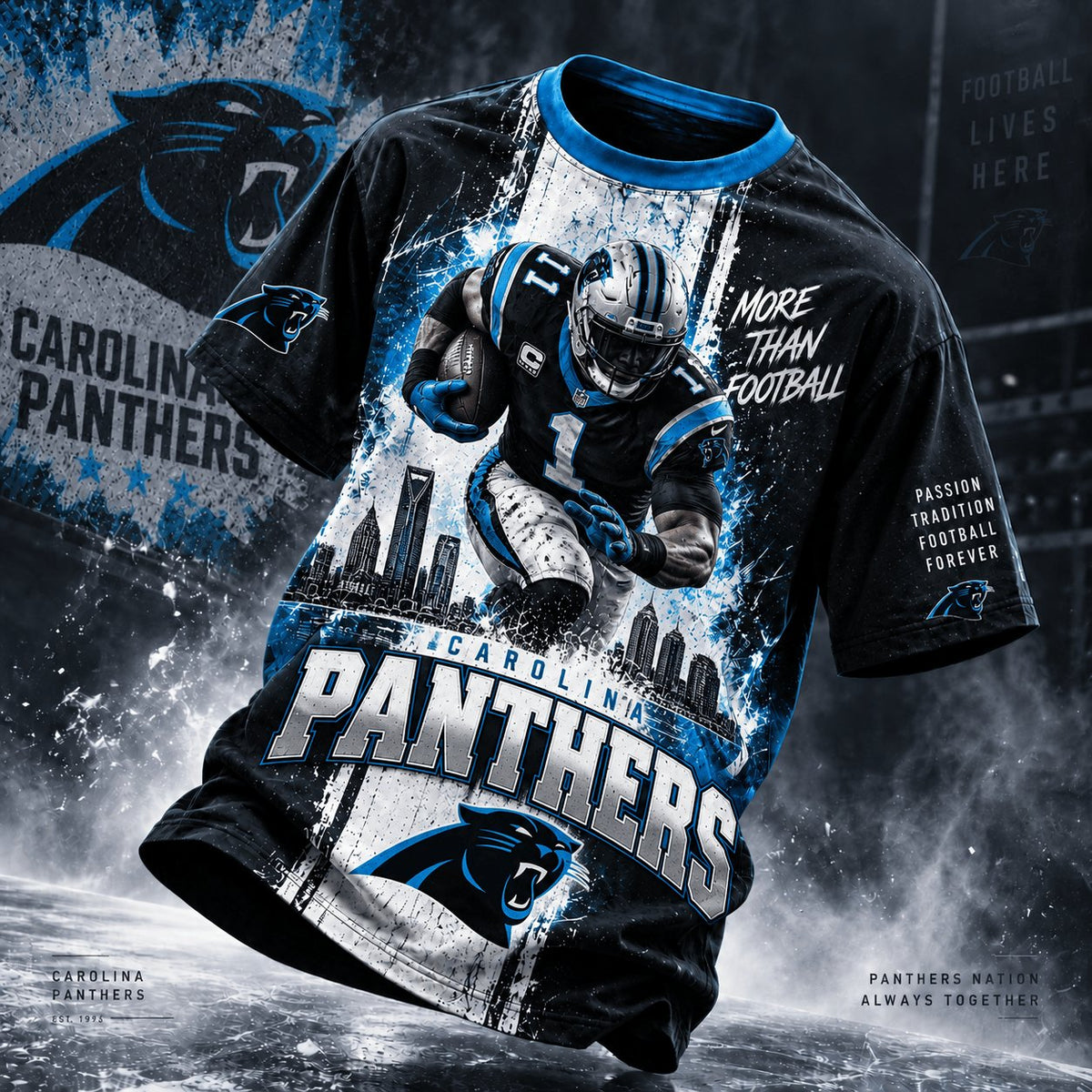 PREMIUM NFL X CAR EXCLUSIVE Ice Grit 3D Shirt For Fans Limited Edition
