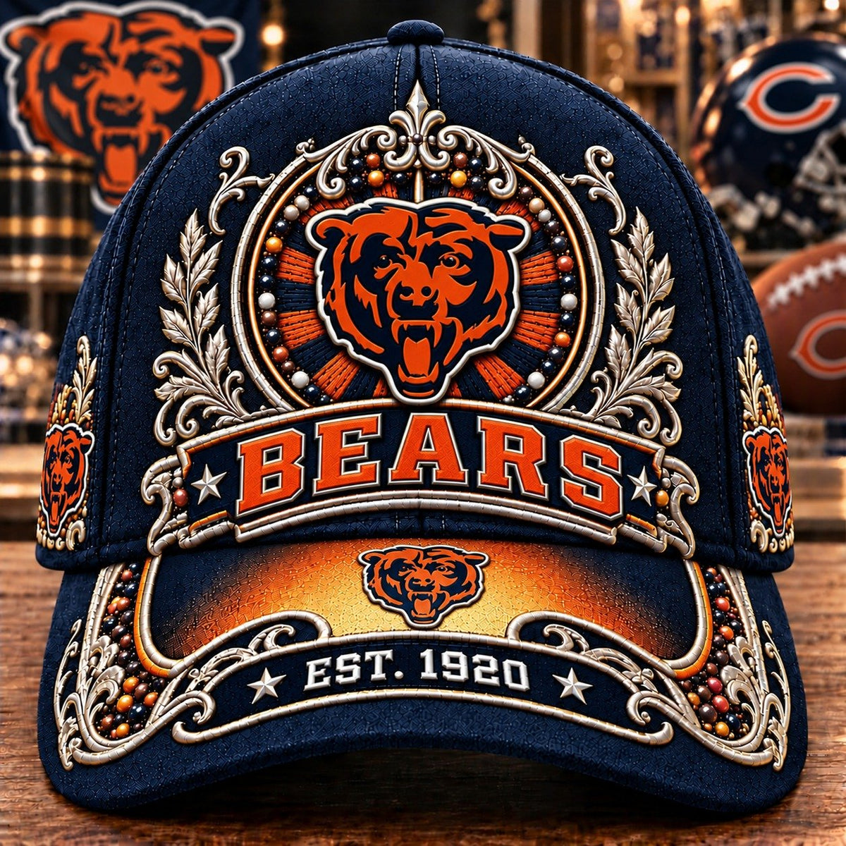 PREMIUM NFL X CHI 3D ROYAL CLASSIC CAP LIMITED EDITION