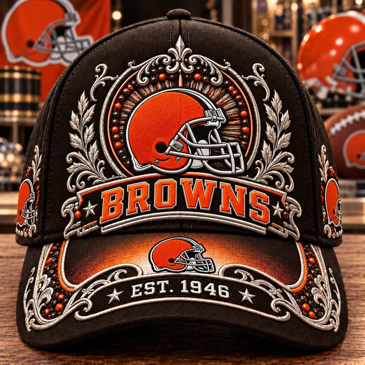 PREMIUM NFL X CLE 3D ROYAL CLASSIC CAP LIMITED EDITION