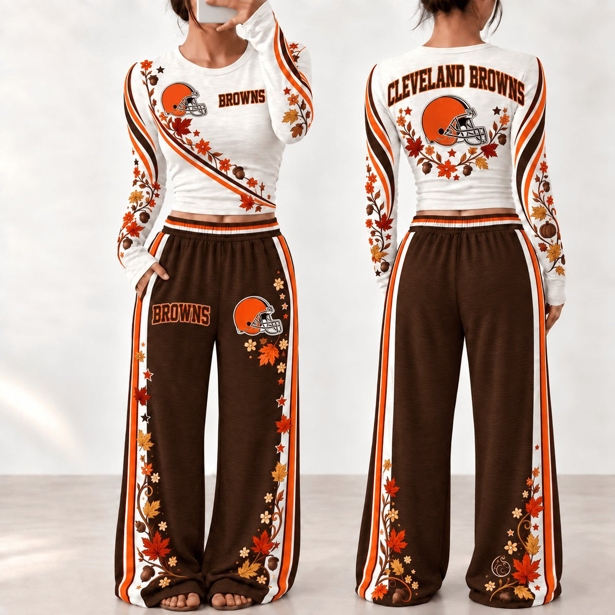 PREMIUM NFL X CLE EXCLUSIVE Woman Fall Season Lounge Set Limited Edition