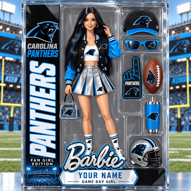 PREMIUM NFL X CP Barbie PERSONALIZED Acrylic Block Plaque Gifts For Fan - Limited Edition