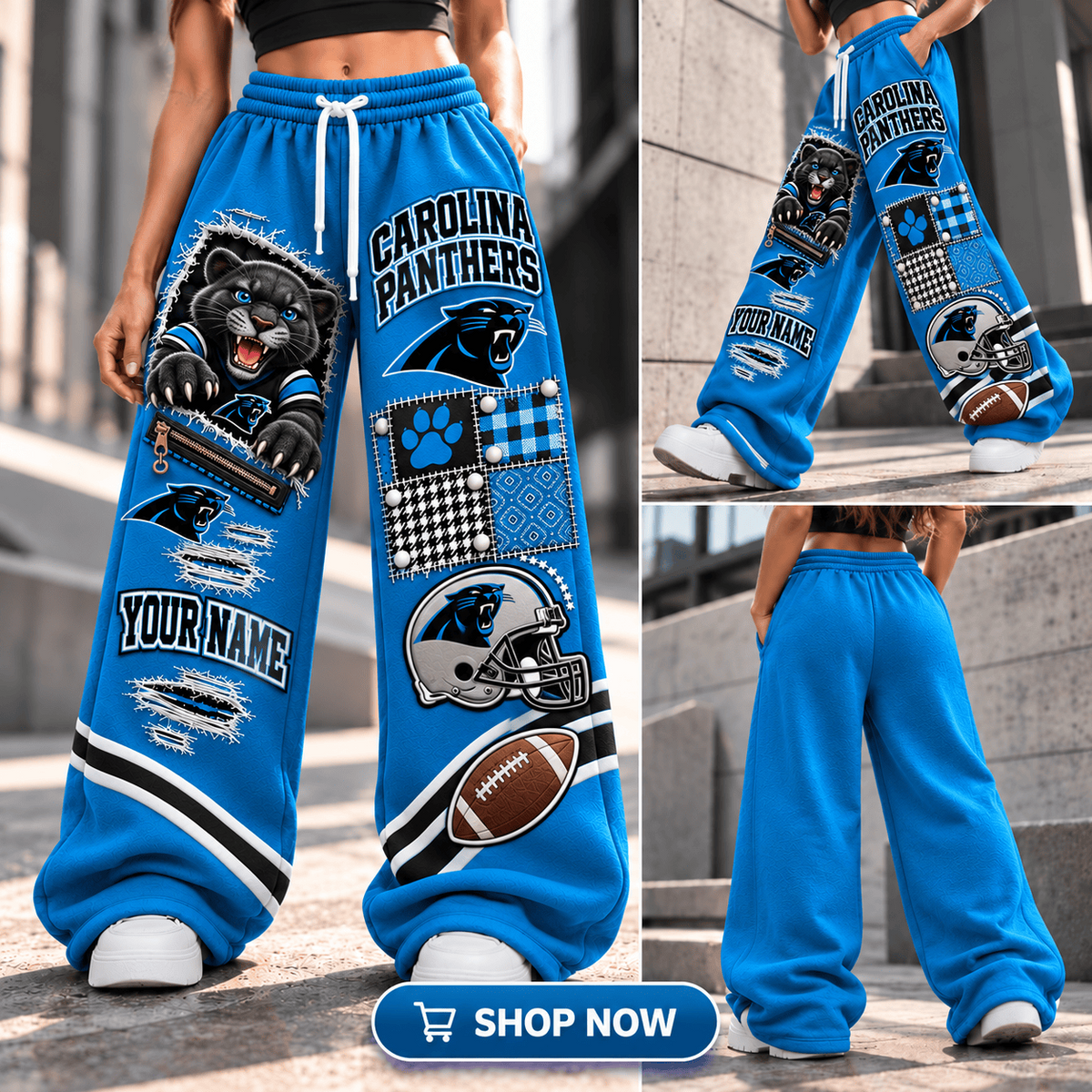 PREMIUM NFL X CP EXCLUSIVE BESPOKE NAME Long Wide Sweatpants Limited Edition