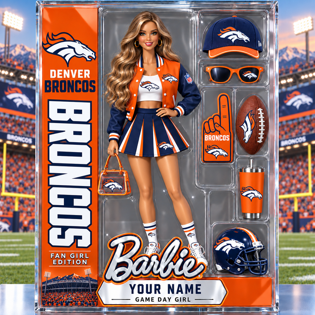PREMIUM NFL X DB Barbie PERSONALIZED Acrylic Block Plaque Gifts For Fan - Limited Edition
