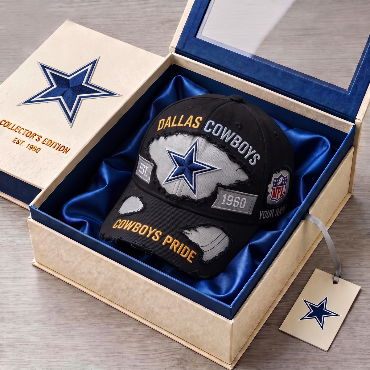 PREMIUM NFL X DC DELUXE CUSTOME NAME CLASSIC CAP LIMTED EDITION