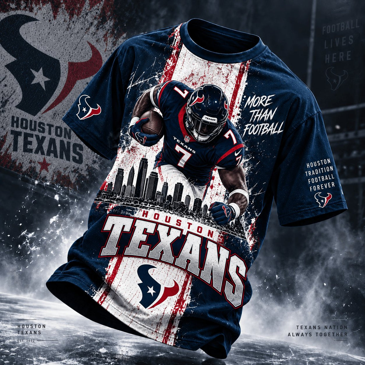 PREMIUM NFL X HOU EXCLUSIVE Ice Grit 3D Shirt For Fans Limited Edition