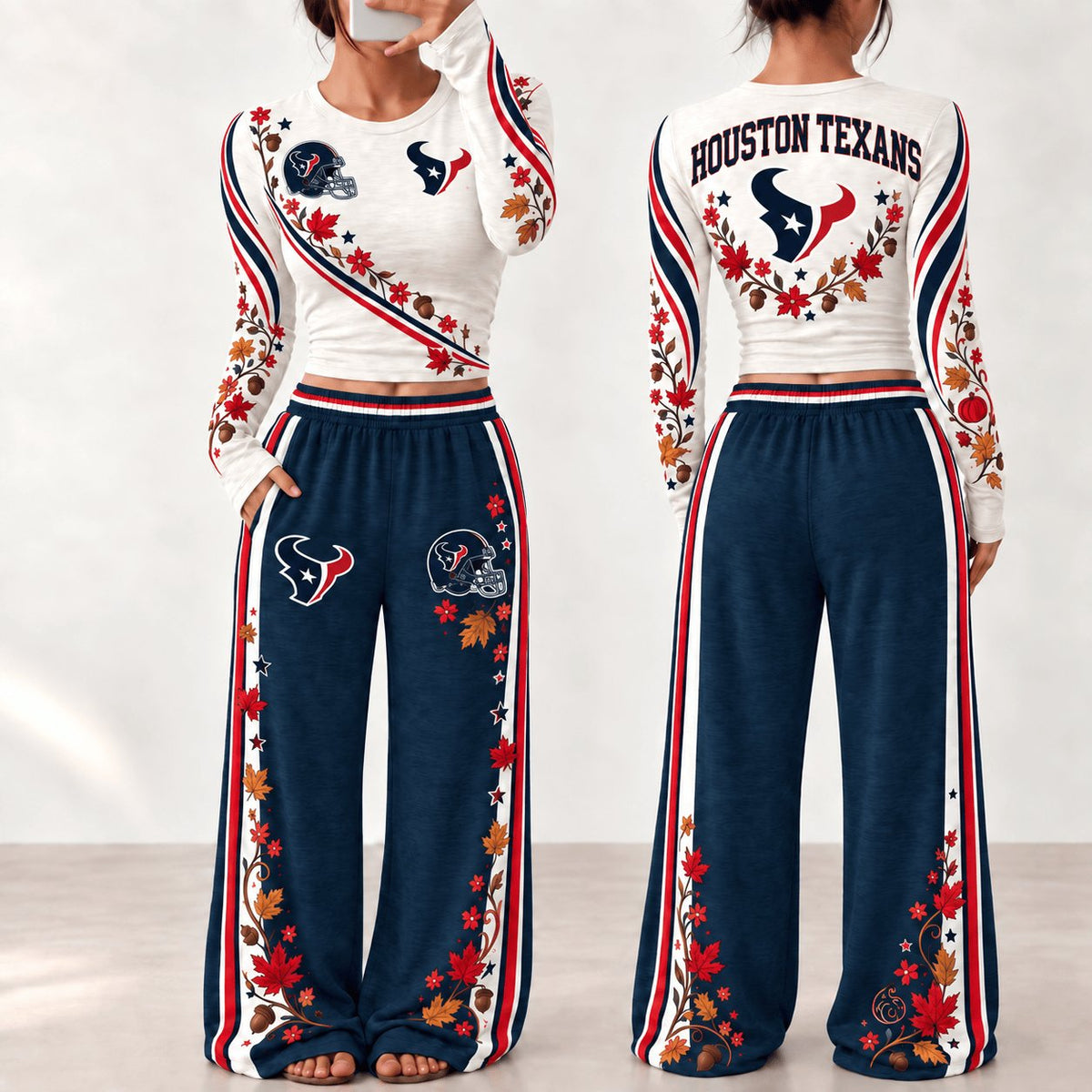 PREMIUM NFL X HOU EXCLUSIVE Woman Fall Season Lounge Set Limited Edition