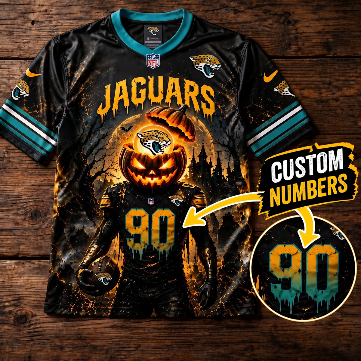 PREMIUM NFL X JJ EXCLUSIVE SPOOKY NIGHT V-Neck Shirt Limited 2026
