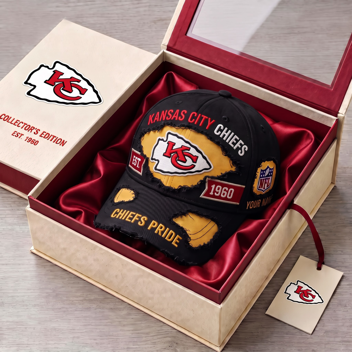 PREMIUM NFL X KCC DELUXE CUSTOME NAME CLASSIC CAP LIMTED EDITION