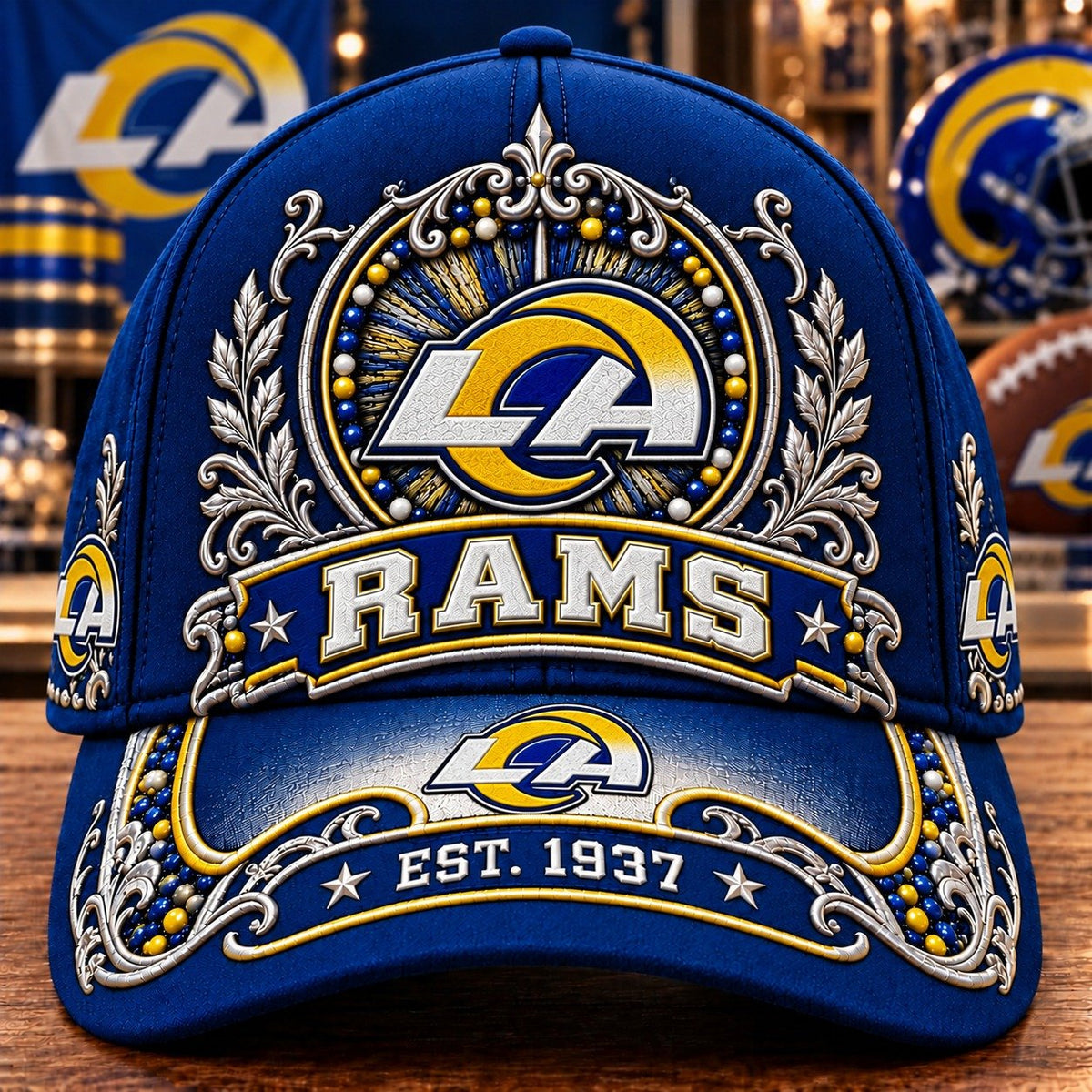 PREMIUM NFL X LAR 3D ROYAL CLASSIC CAP LIMITED EDITION