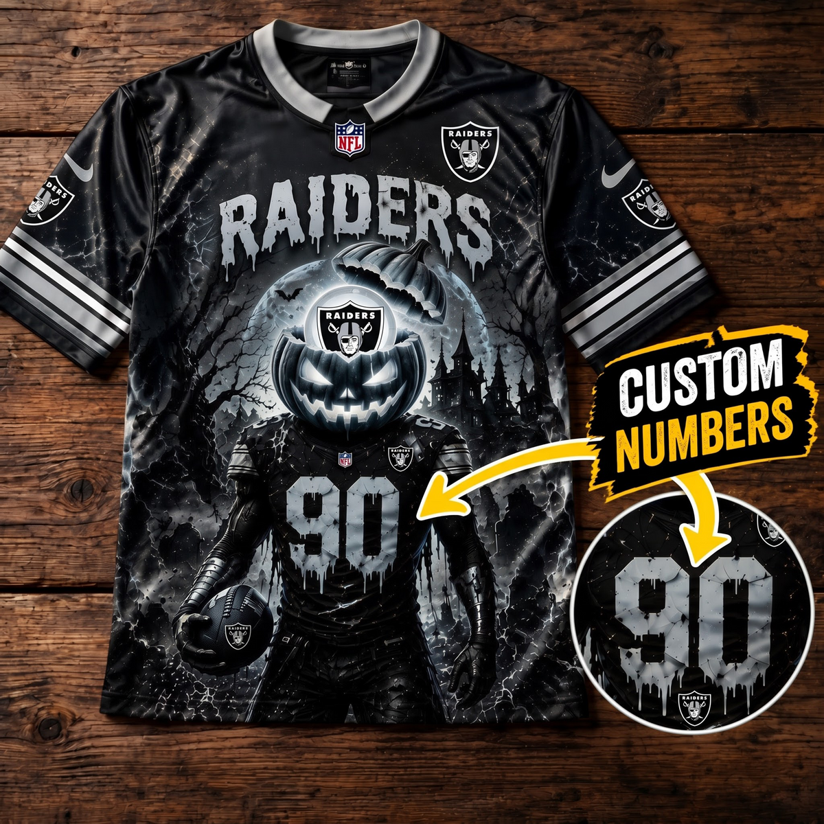 PREMIUM NFL X LVR EXCLUSIVE SPOOKY NIGHT V-Neck Shirt Limited 2026