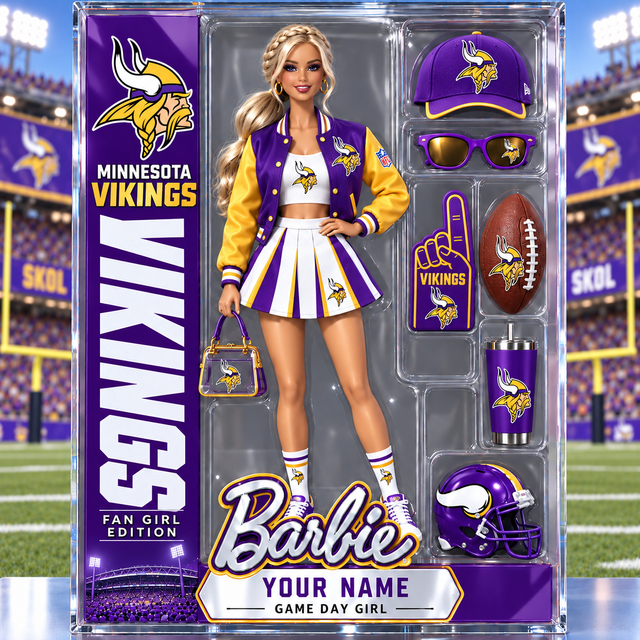 PREMIUM NFL X MV Barbie PERSONALIZED Acrylic Block Plaque Gifts For Fan - Limited Edition