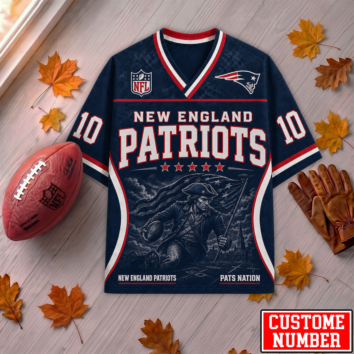 PREMIUM NFL X NE EXCLUSIVE PERONALIZED Gridiron Legacy V-Neck SHIRT LIMITED EDITION