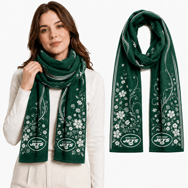 PREMIUM NFL X NYJ EXCLUSIVE Floral Scarf Big Gift For Women Limited Edition