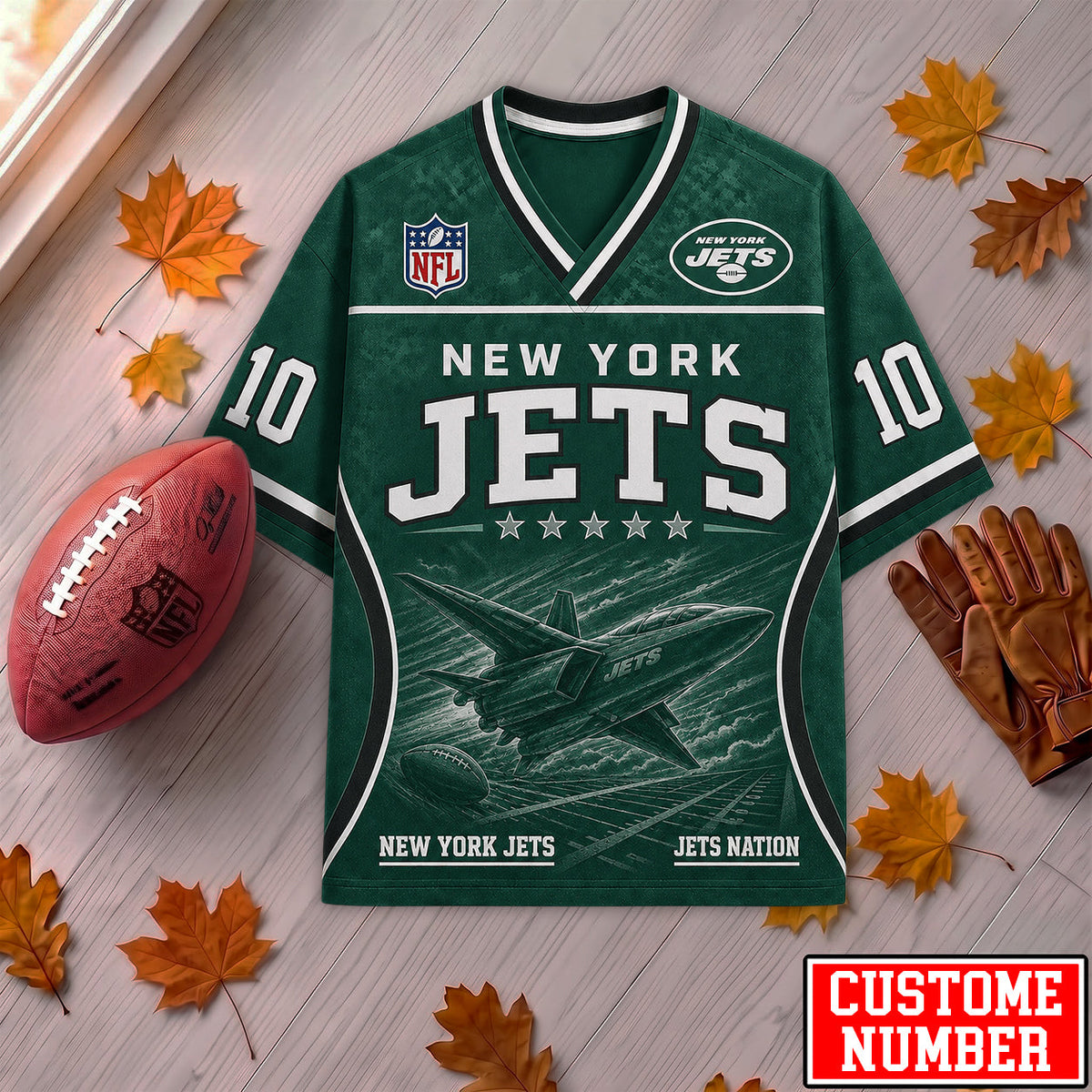 PREMIUM NFL X NYJ EXCLUSIVE PERONALIZED Gridiron Legacy V-Neck SHIRT LIMITED EDITION