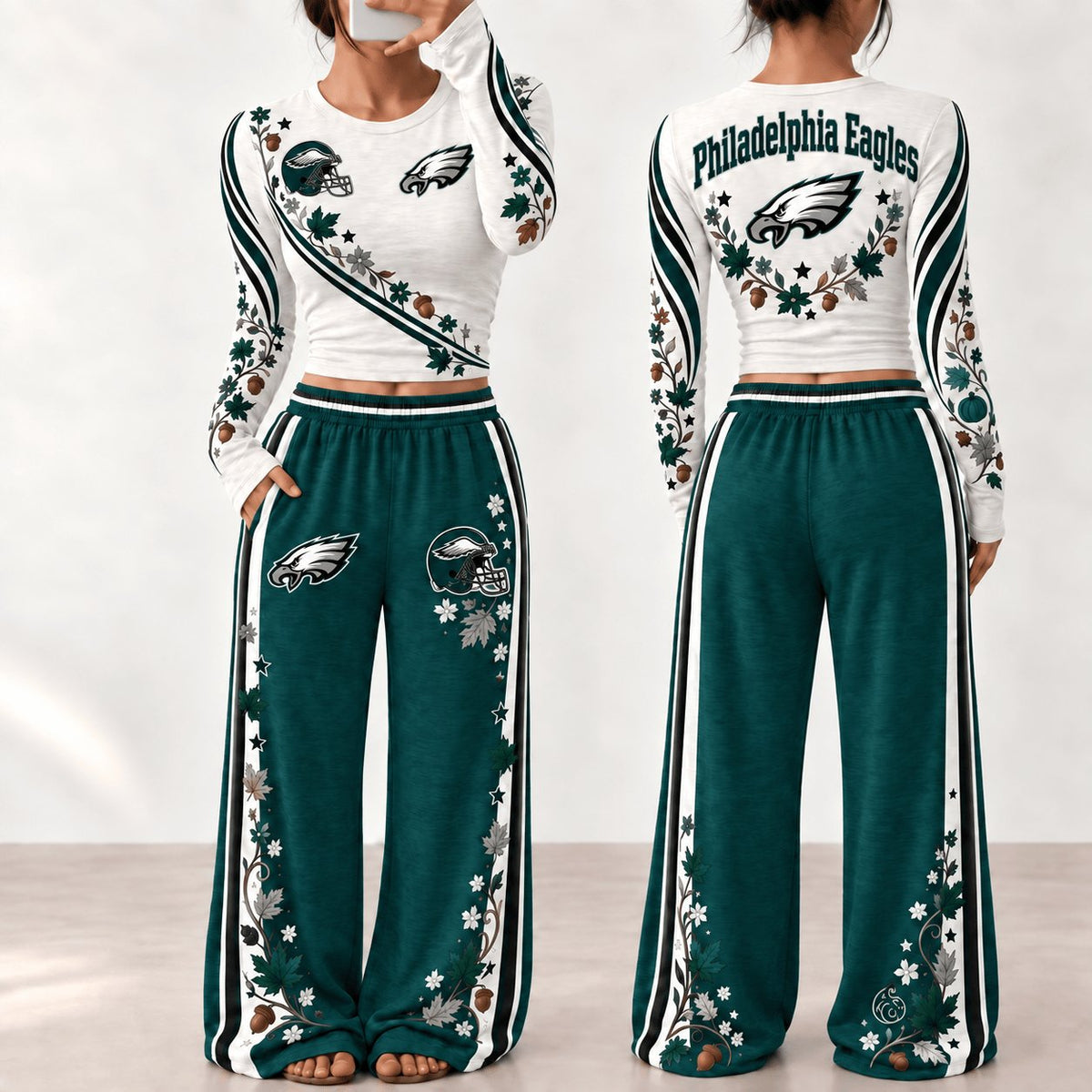 PREMIUM NFL X PHI EXCLUSIVE Woman Fall Season Lounge Set Limited Edition