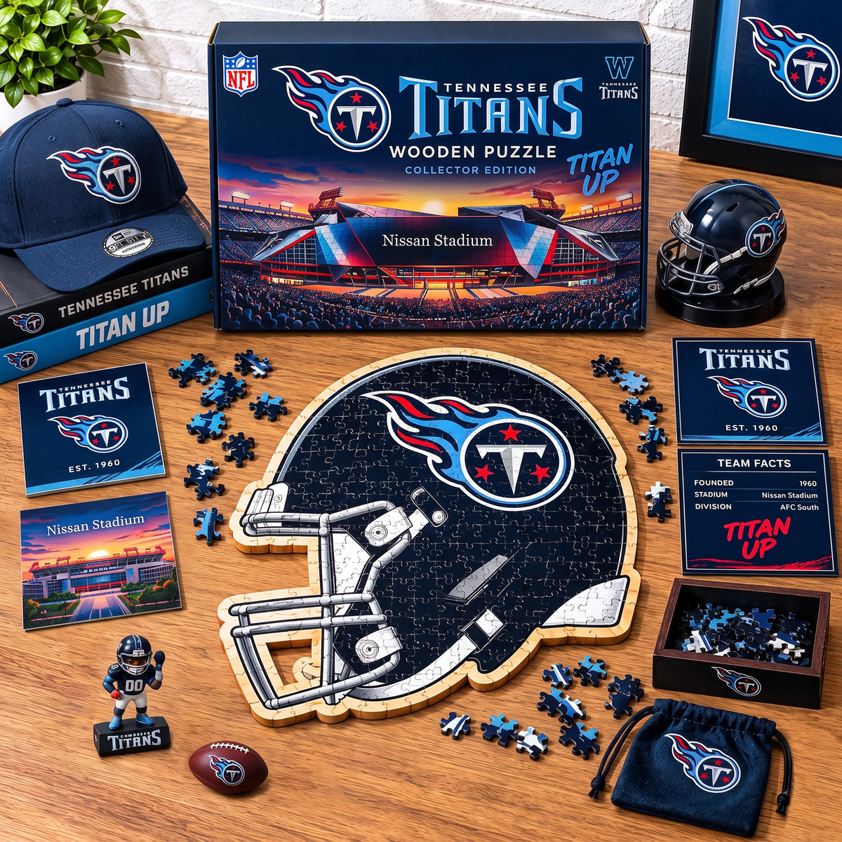 PREMIUM NFL X TT EXCLUSIVE Helmet - Wooden Puzzle Gift For Fan Limited Edition
