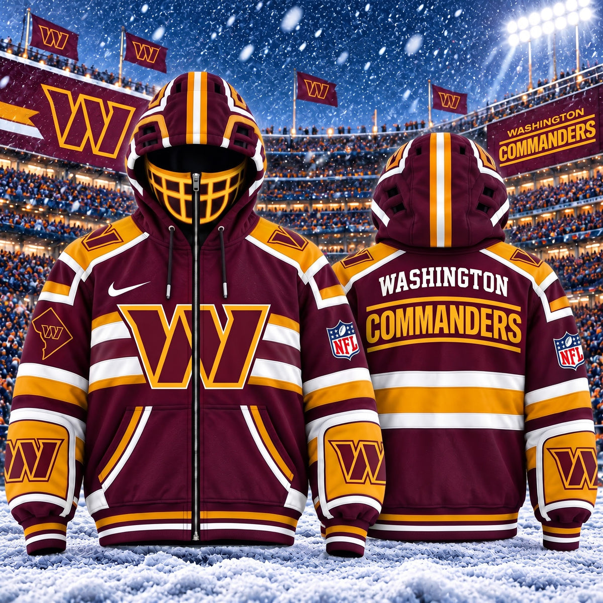PREMIUM NFL X WC EXCLUSIVE 3D Zipper Jacket Helmet MARK EDITION