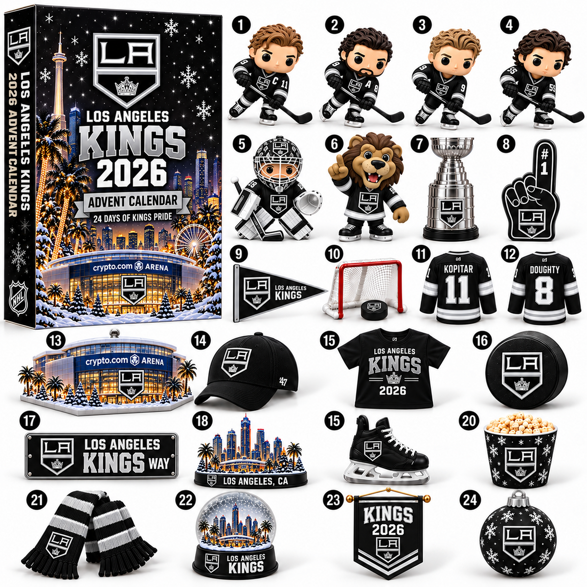 PREMIUM NHL X LAK 24-Day Game Day Surprise Countdown V2 Advent Calendar