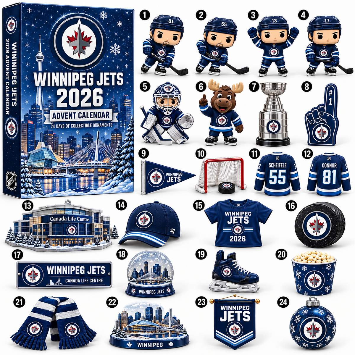 PREMIUM NHL X WIN 24-Day Game Day Surprise Countdown V2 Advent Calendar