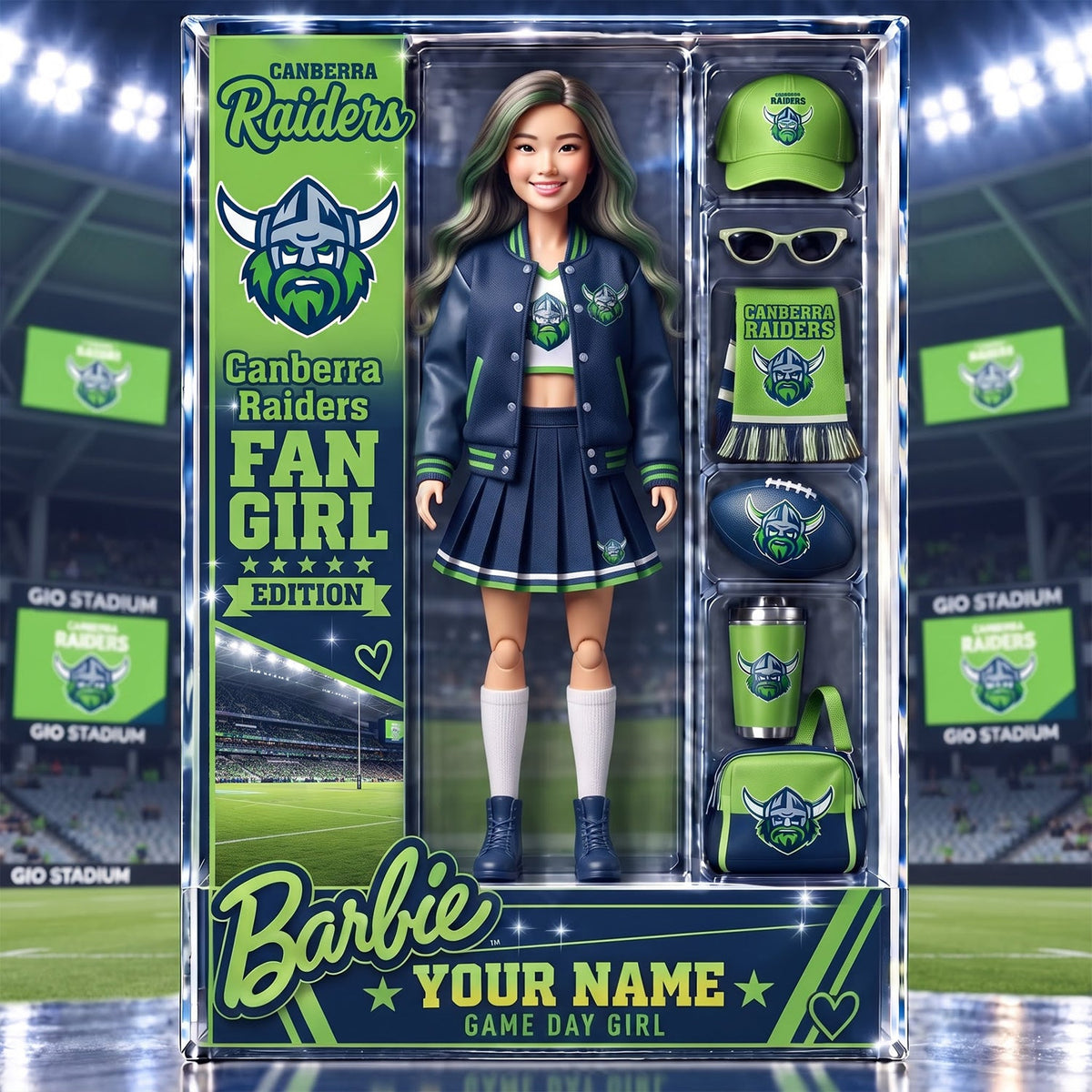 PREMIUM NRL X CR EXCLUSIVE BARBIE PERSONALIZED Acrylic Block Plaque Gifts For Fan - Limited Edition