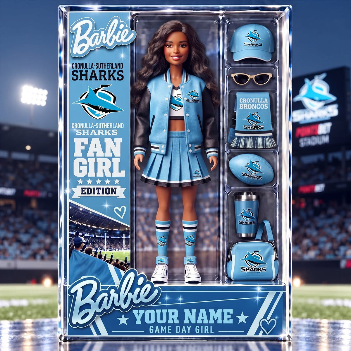 PREMIUM NRL X CSS EXCLUSIVE BARBIE PERSONALIZED Acrylic Block Plaque Gifts For Fan - Limited Edition