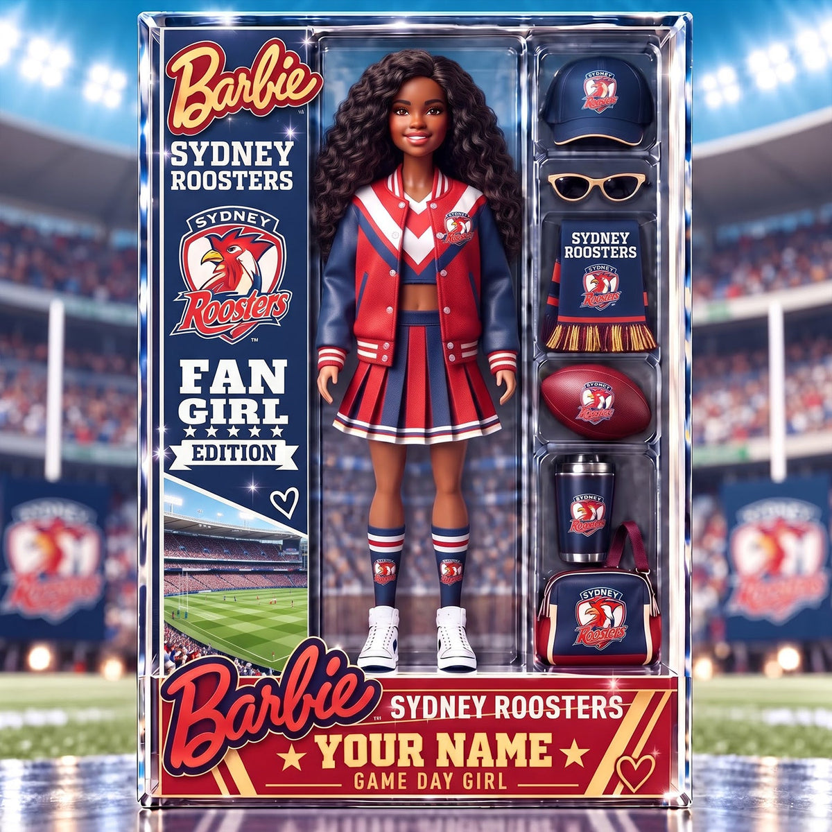 PREMIUM NRL X SR EXCLUSIVE BARBIE PERSONALIZED Acrylic Block Plaque Gifts For Fan - Limited Edition