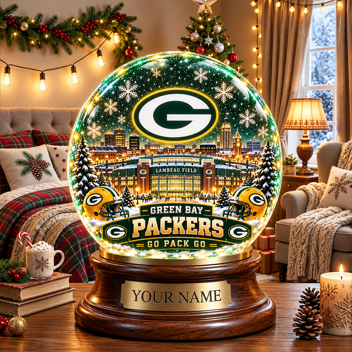 PREMIUM NFL X GBP DELUXE PERSONALIZED Crystal Ball Night Light For FanLIMITED EDITION NDT VHM 031026