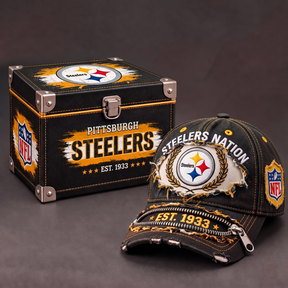 PS x 1-of-1 NFL Distressed Zipper Cap With Gift Box