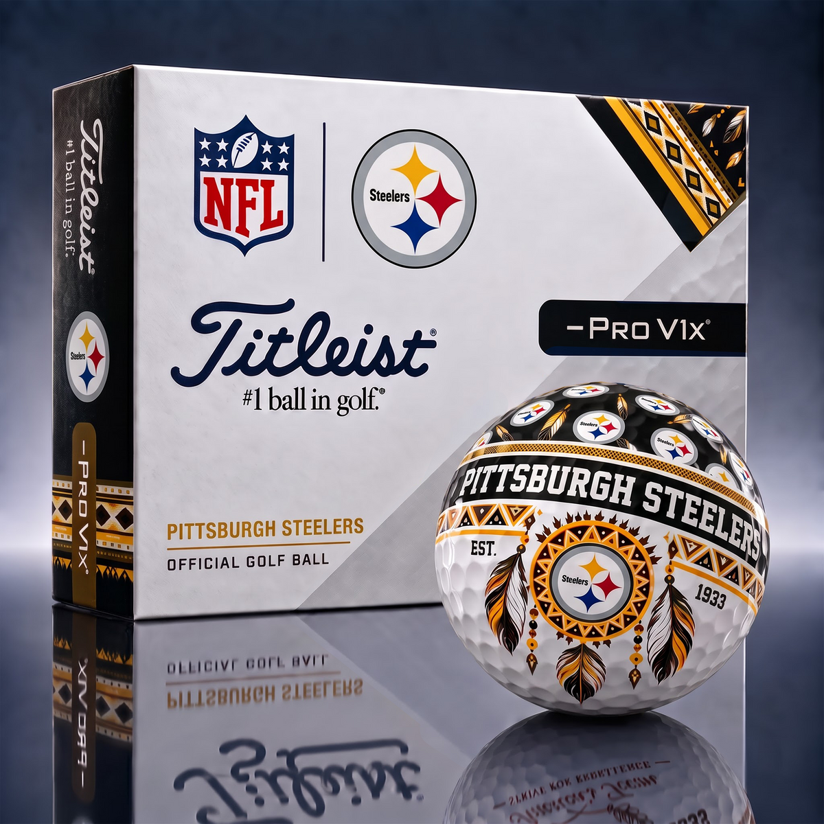 PS x NFL 1-OF-1 IN-HOUSE CRAFTED TITLEIST PRO V1X NFL NATIVE HERITAGE GOLF BALLS