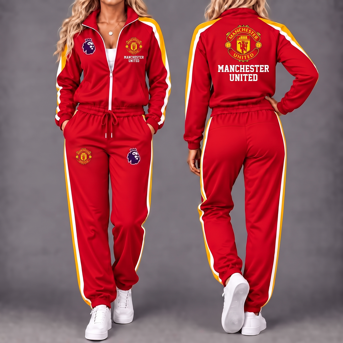 Premium EPL x MU Game Day Waterproof Windbreaker Zip-Up Tracksuit Set