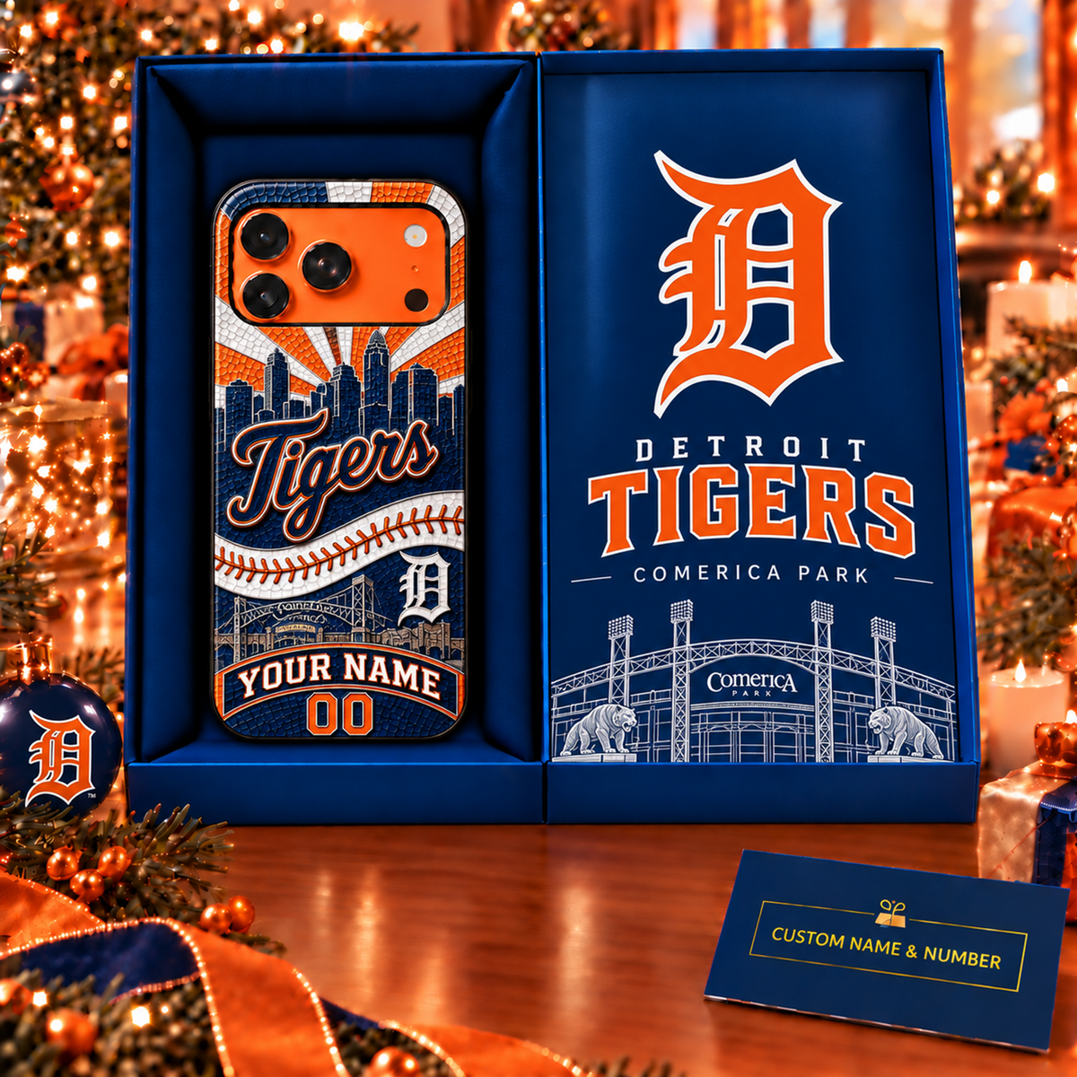 Premium MLB x DET Personalized Phone Case for Fans