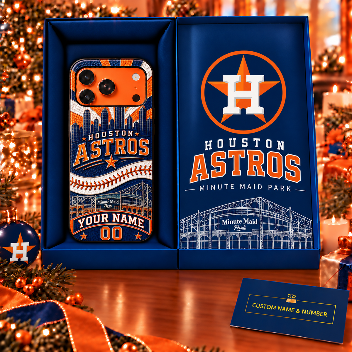 Premium MLB x HOU Personalized Phone Case for Fans