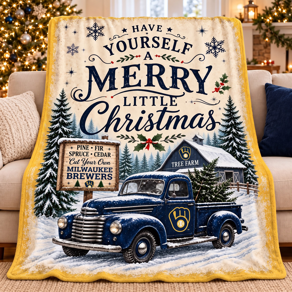 Premium MLB x MIL Tree Farm Blanket