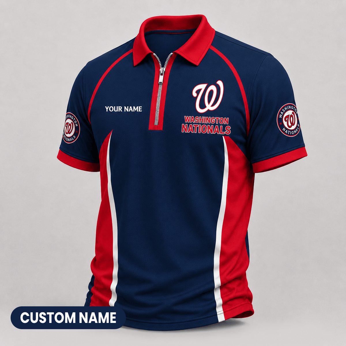 Premium MLB x WAS Performance Zipper Polo Shirt