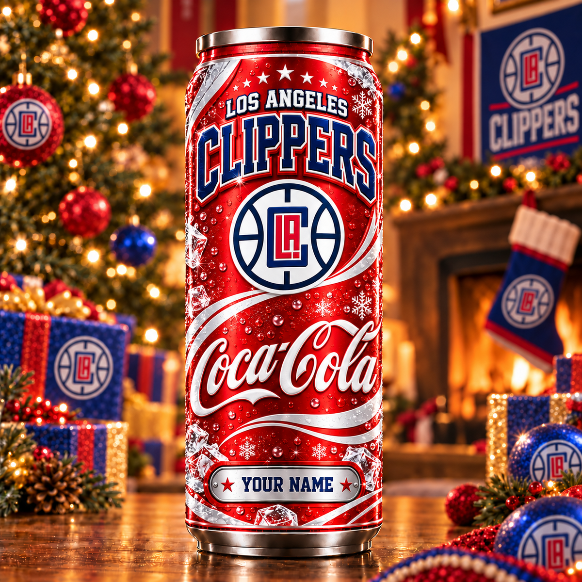 Premium NBA x LAC Personalized Name Can Tumbler