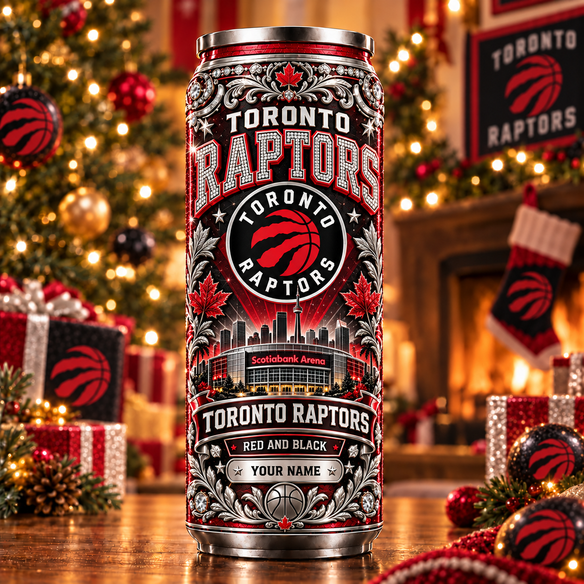 Premium NBA x TOR Personalized Name Can Tumbler
