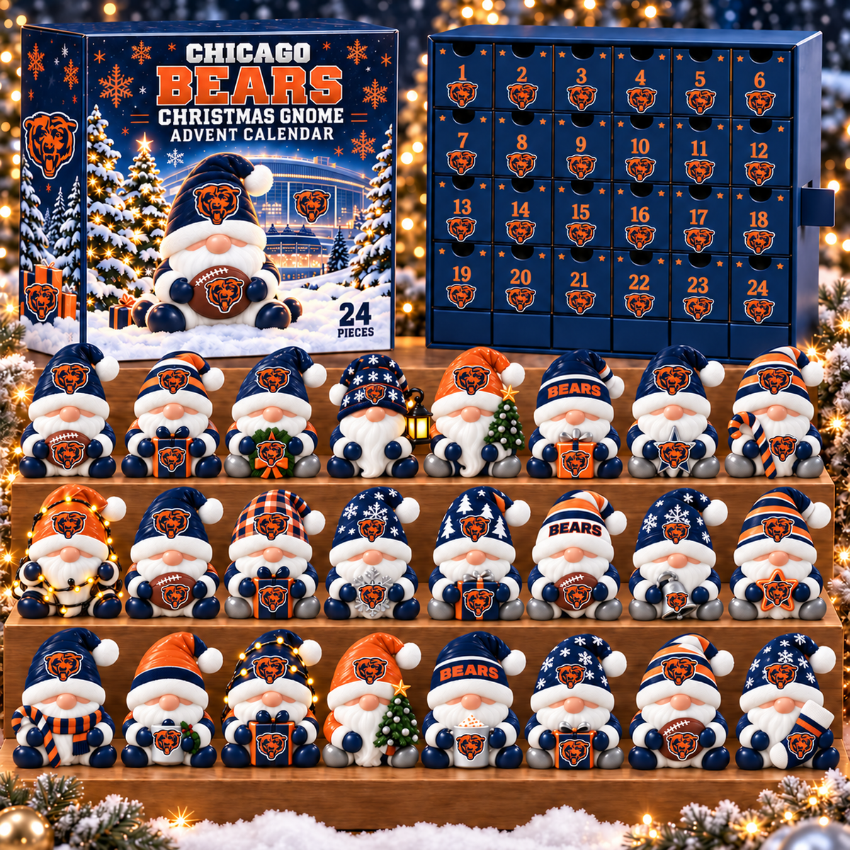 Premium NFL x CHI Christmas Gnome Advent Calendar