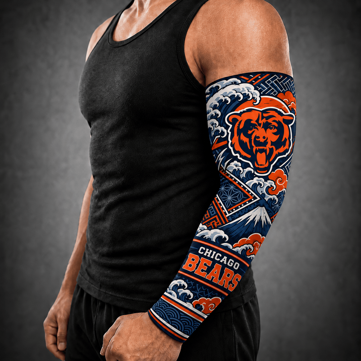 Premium NFL x CHI Japan Personalized Name Arm Sleeve