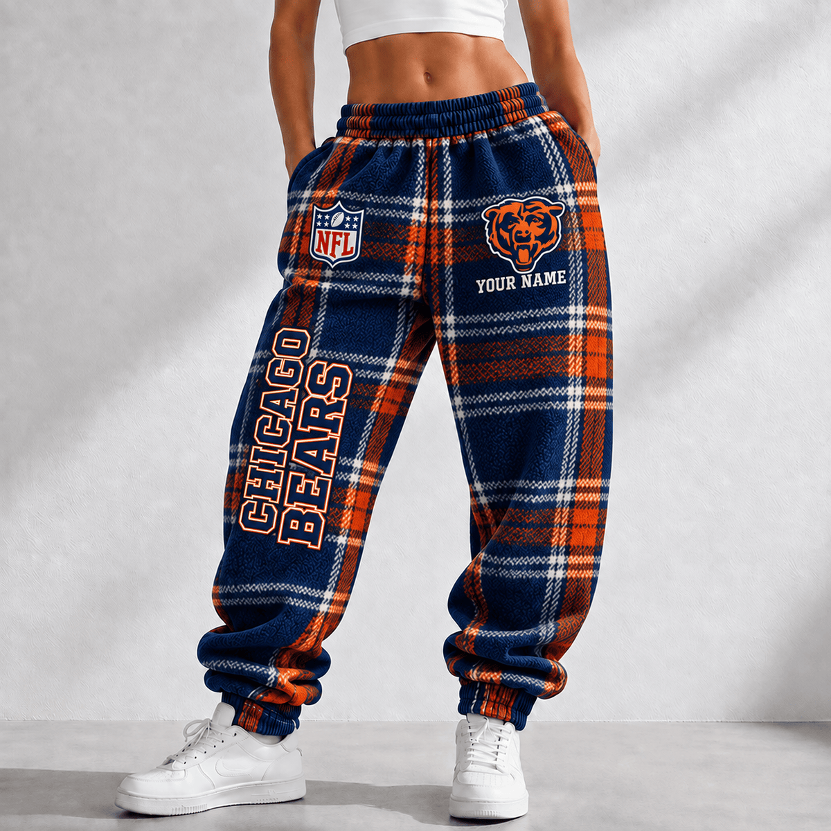 Premium NFL x CHI Personalized Name Long Pants