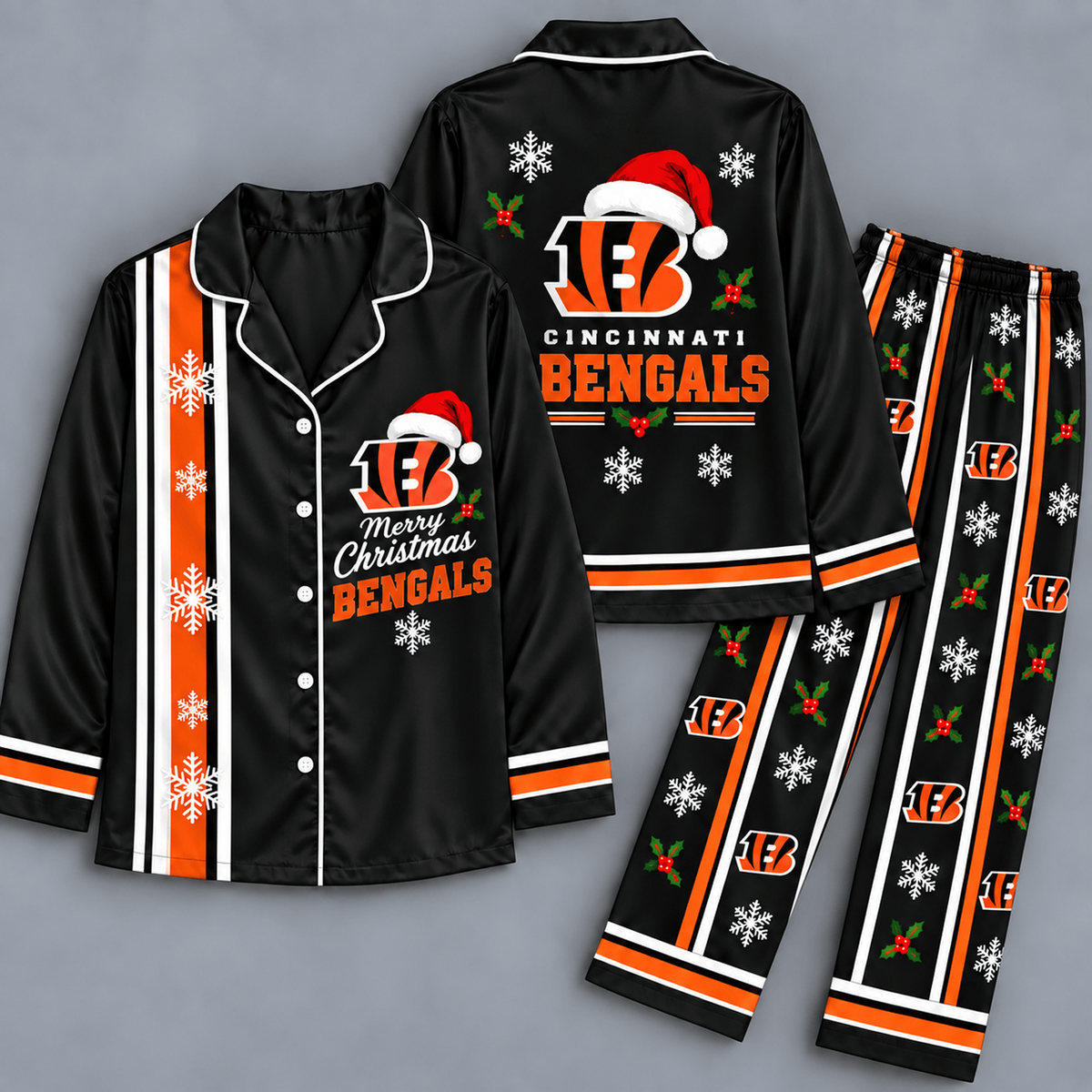 Premium NFL x CIN Merry Matchday Christmas Pajama Set