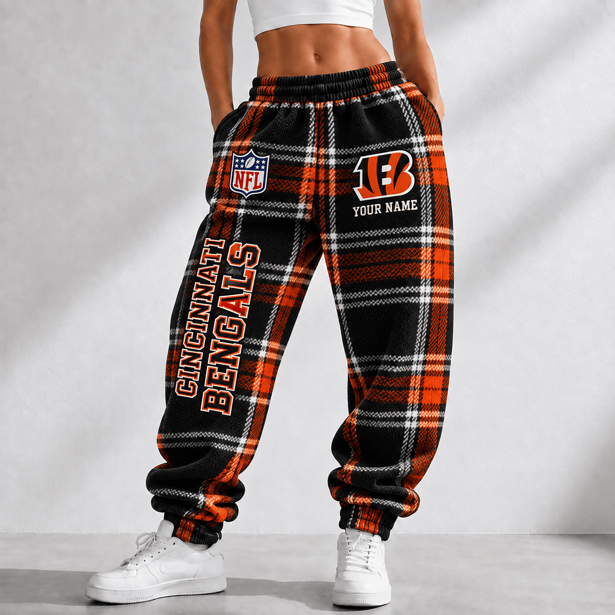 Premium NFL x CIN Personalized Name Long Pants