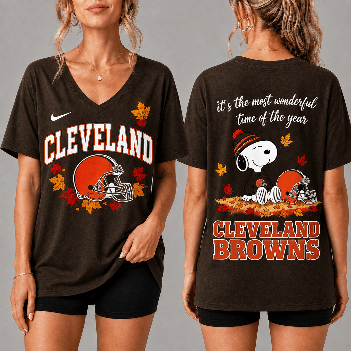 Premium NFL x CLE Fall Football Season Comfort V-neck