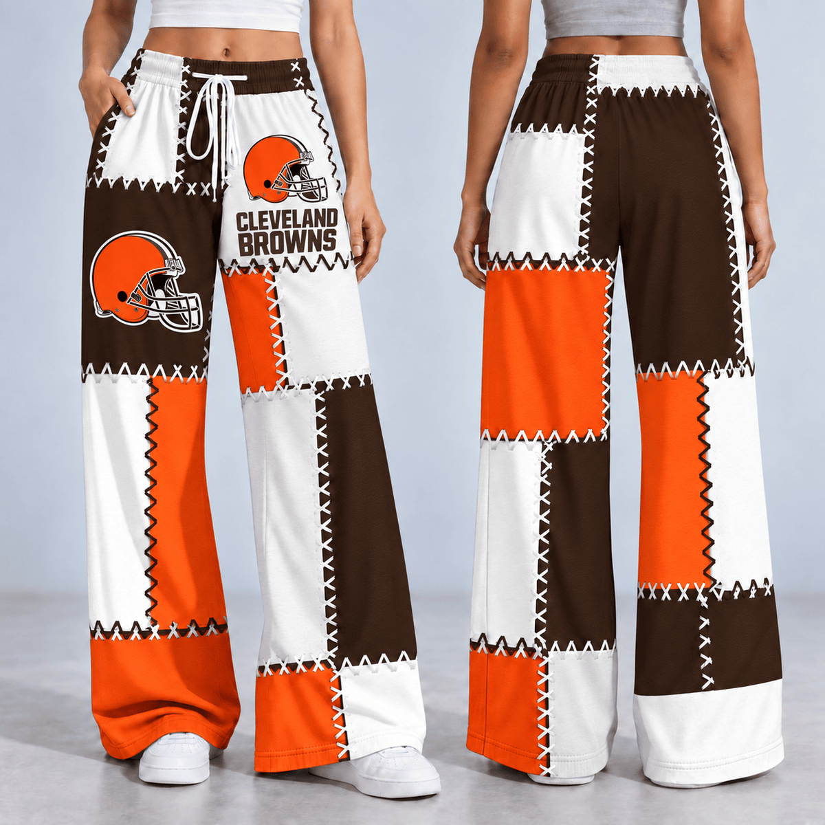 Premium NFL x CLE Patchwork Casual Pants
