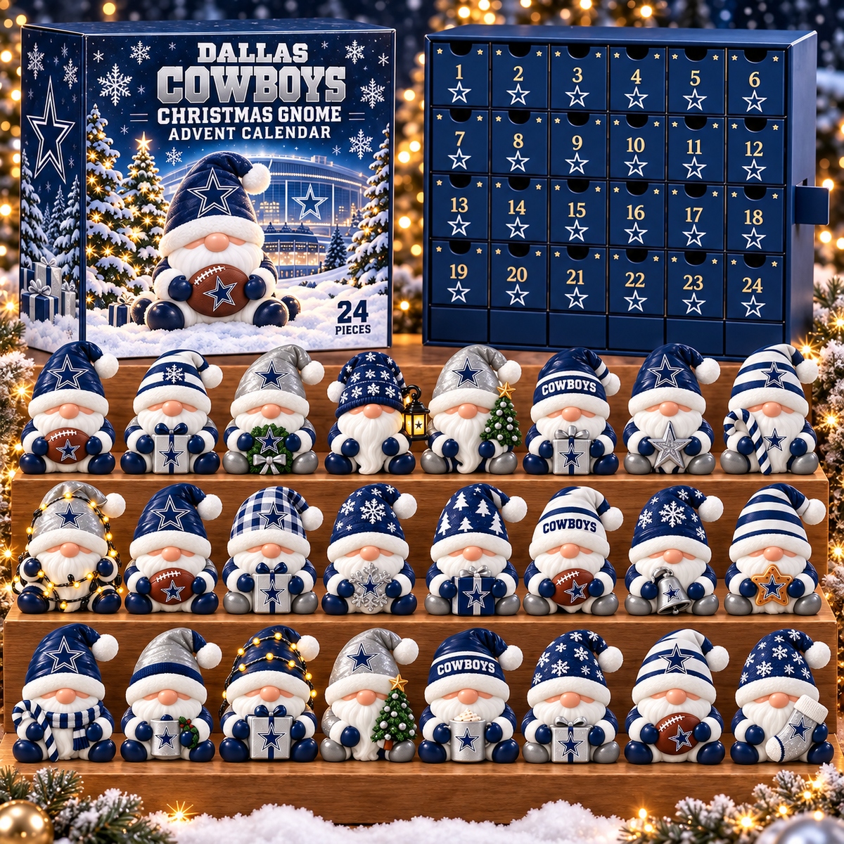 Premium NFL x DAL Christmas Gnome Advent Calendar