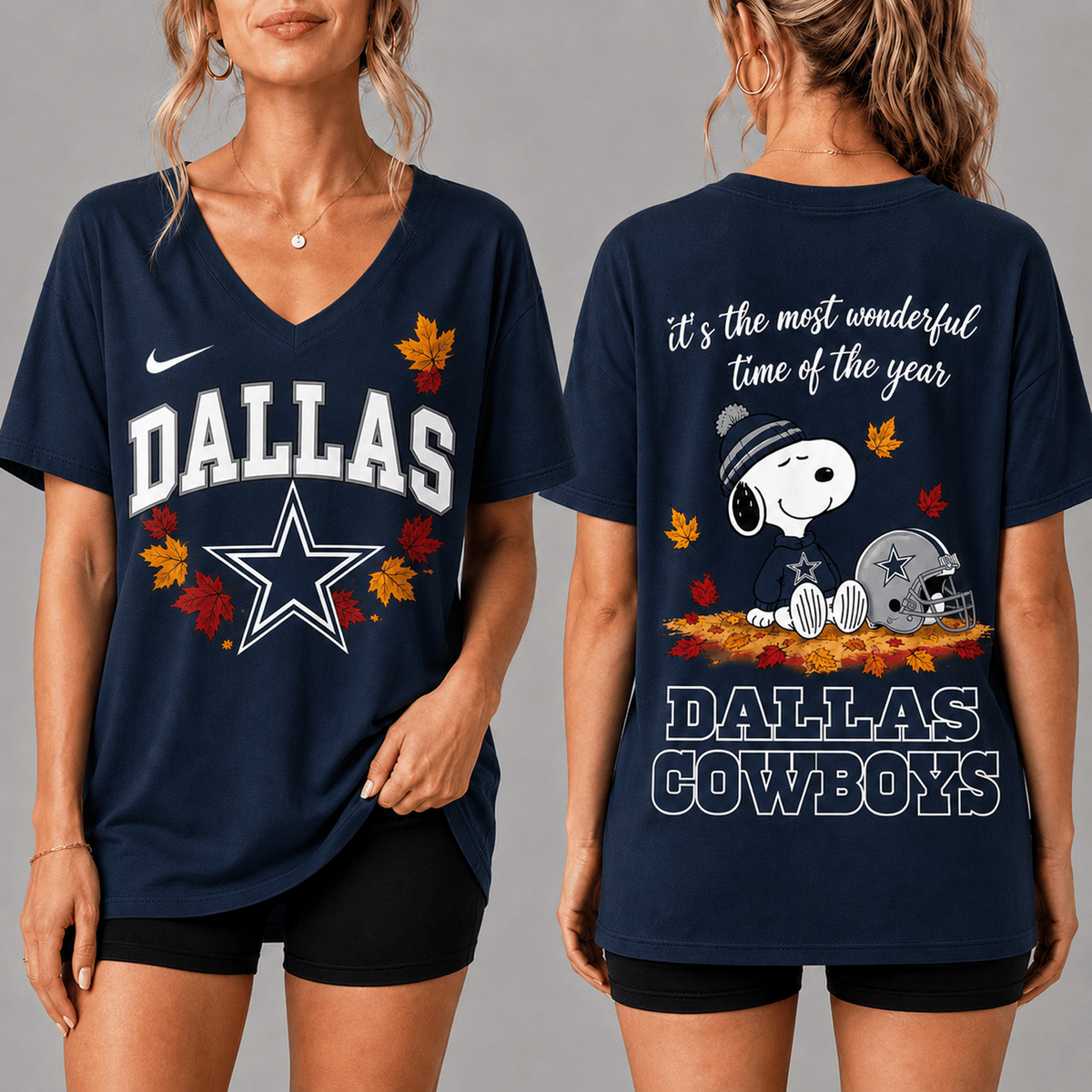 Premium NFL x DAL Fall Football Season Comfort V-neck
