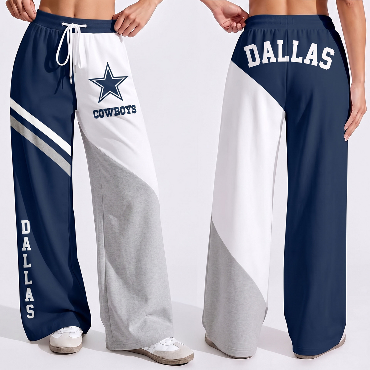 Premium NFL x DAL Game Day Color Block Wide Leg Pants